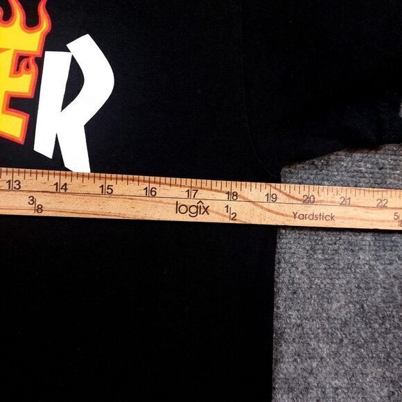Thrasher Skateboard Magazine Black & Flame Logo‎ Men's Black T-Shirt Size Medium - Picture 5 of 8
